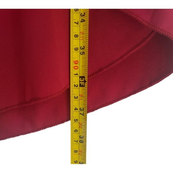 Women's Red Wide Leg Pants with Overlay Front Design, Size M, NWOT - Picture 6 of 7